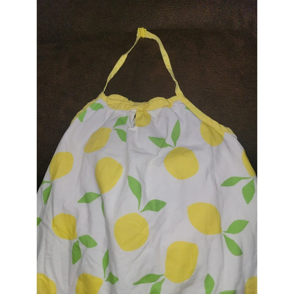 Gymboree citrus and sunshine lemon halter dress size 7‎